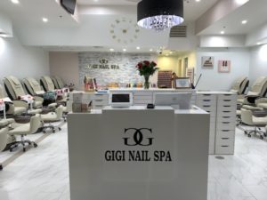 reception desk at Gigi Nail spa